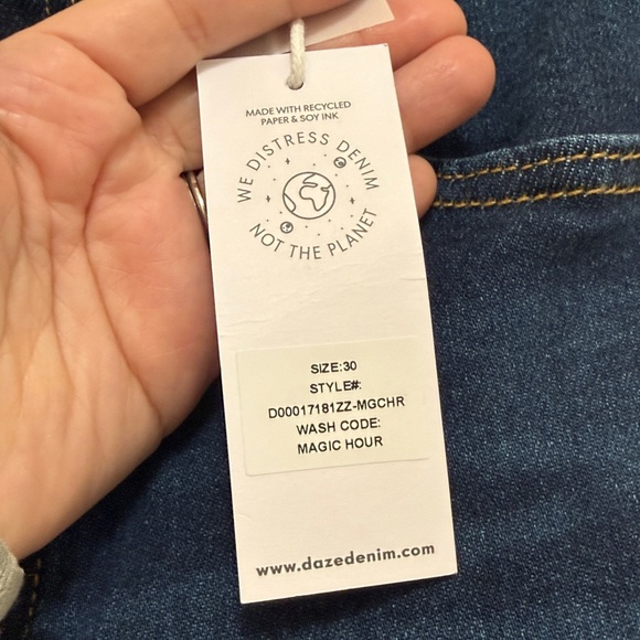 NWT DAZE DENIM Pleaser High Rise Ankle Wide Leg Jeans in Magic Hour - Picture 10 of 11